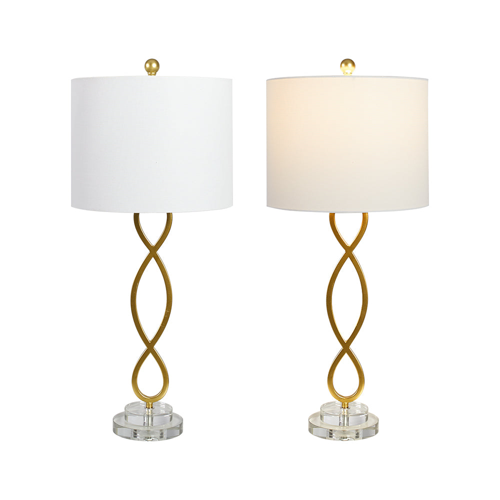 30.25in Gold Table Lamp Set (Set of 2)