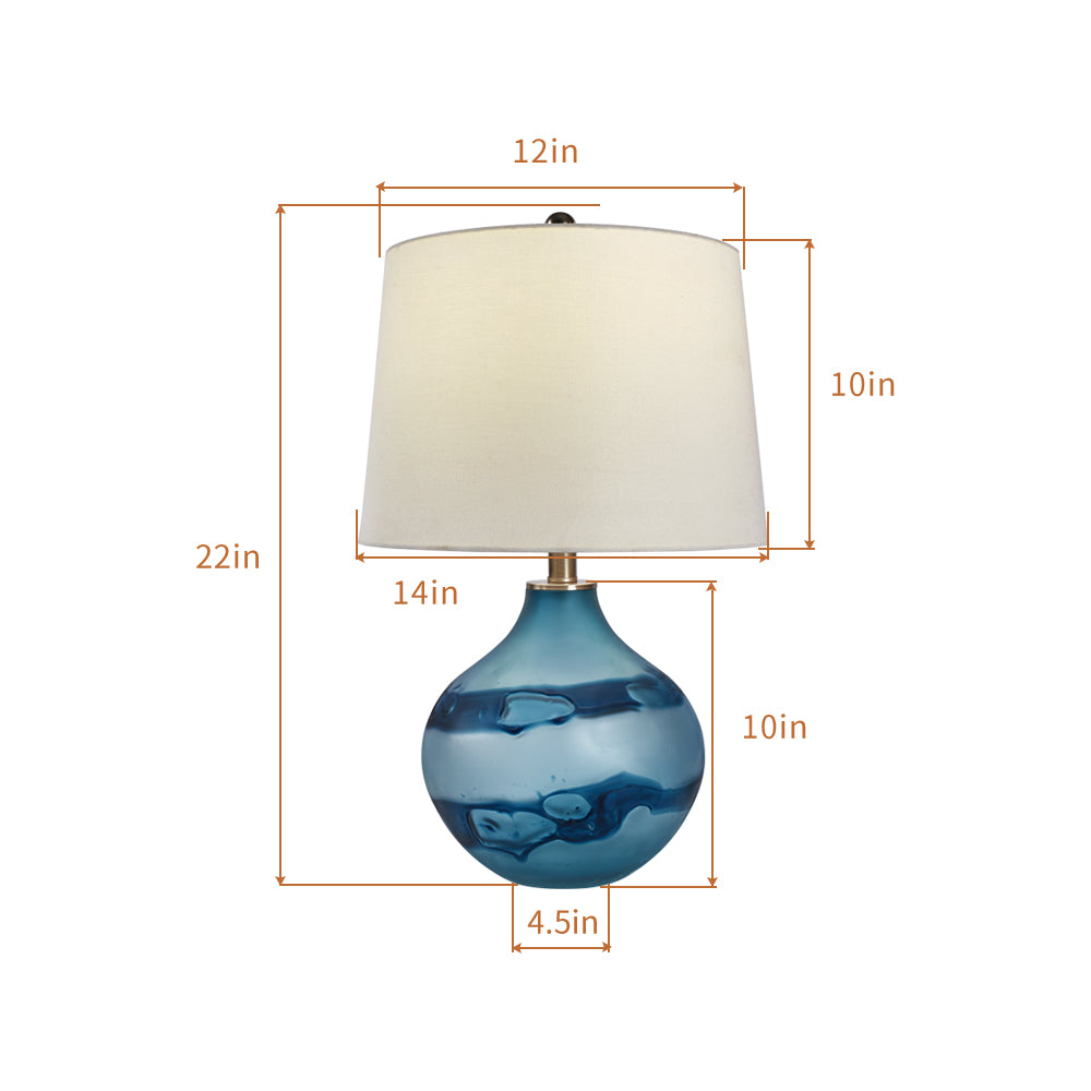 22in Art Glass Table Lamp (Set of 2) #T15