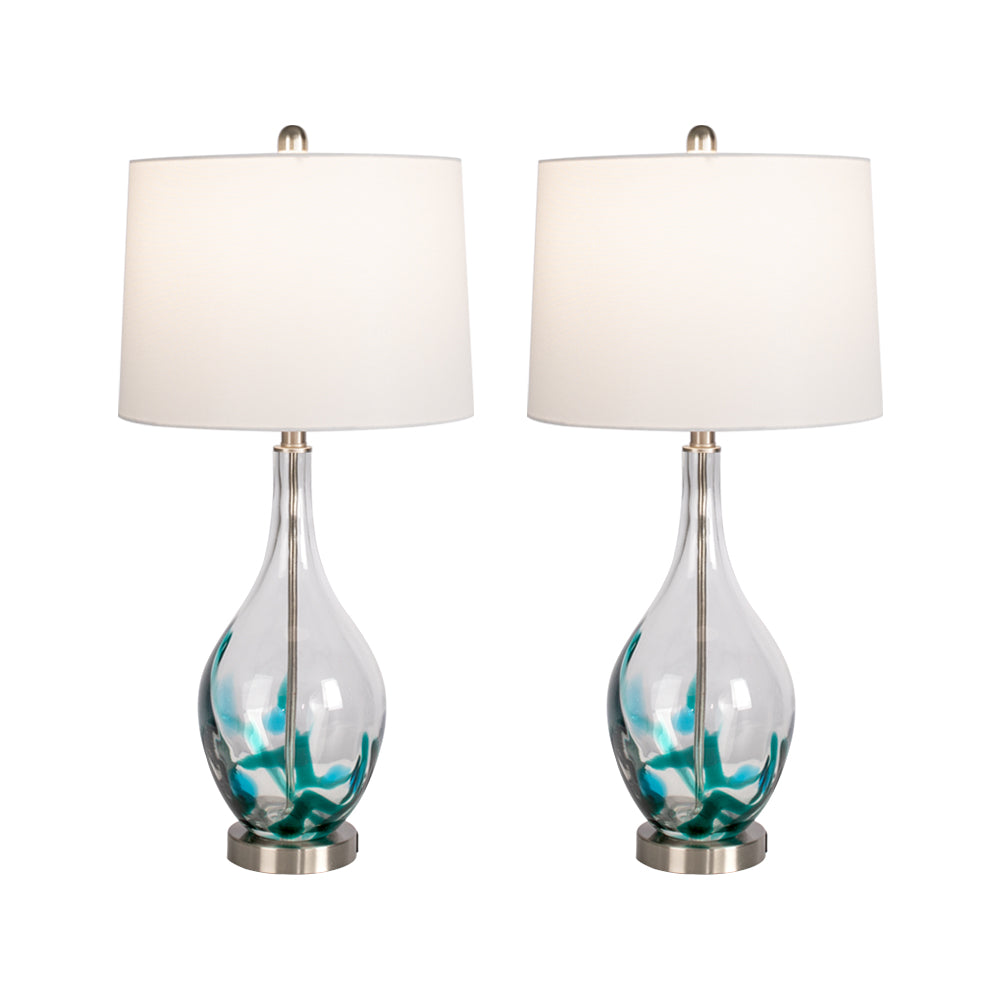 Tomi 28in Glass Table Lamp #T19