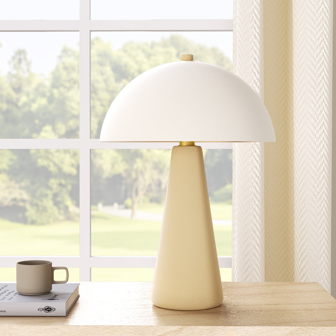 17.8" Modern Ceramic And Metal Table Lamp For Living Room/bedroom