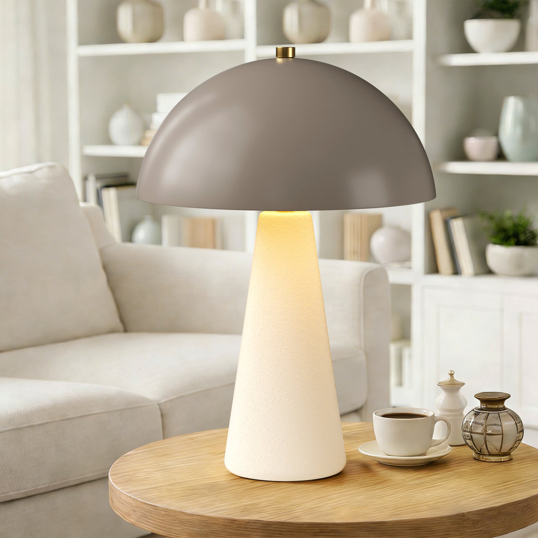 Vivid 17.8" Modern Ceramic And Metal Table Lamp For Living Room/bedroom #T211