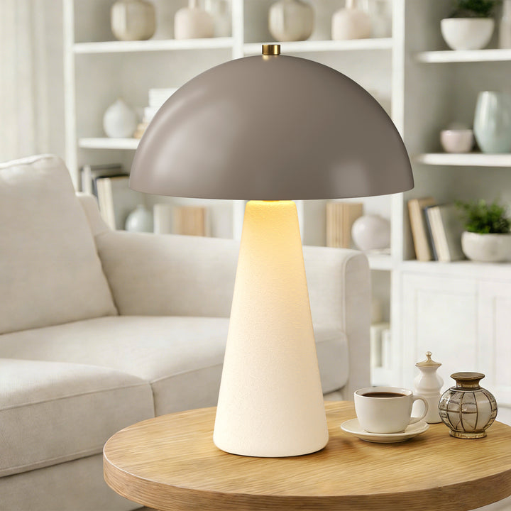 Vivid 17.8" Modern Ceramic And Metal Table Lamp For Living Room/bedroom #T211