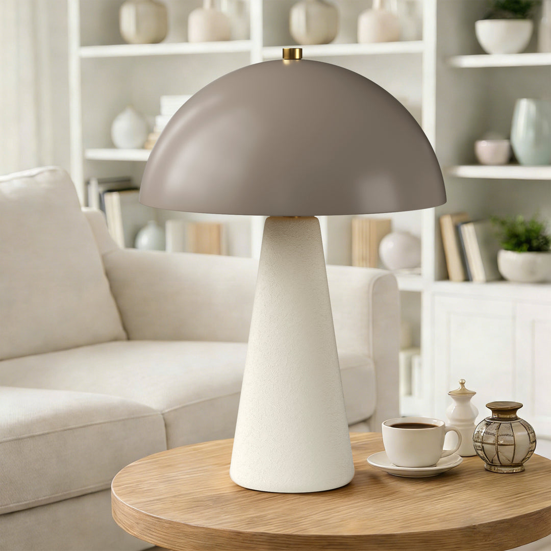 Vivid 17.8" Modern Ceramic And Metal Table Lamp For Living Room/bedroom #T211