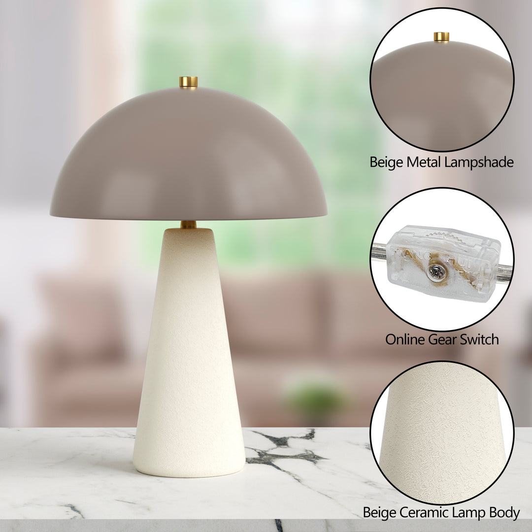 Vivid 17.8" Modern Ceramic And Metal Table Lamp For Living Room/bedroom #T211