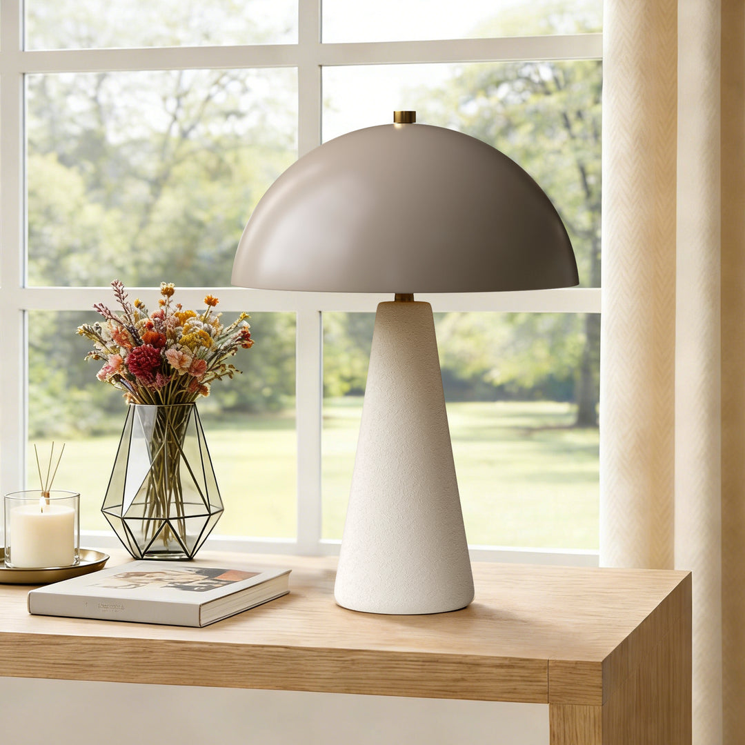 Vivid 17.8" Modern Ceramic And Metal Table Lamp For Living Room/bedroom #T211