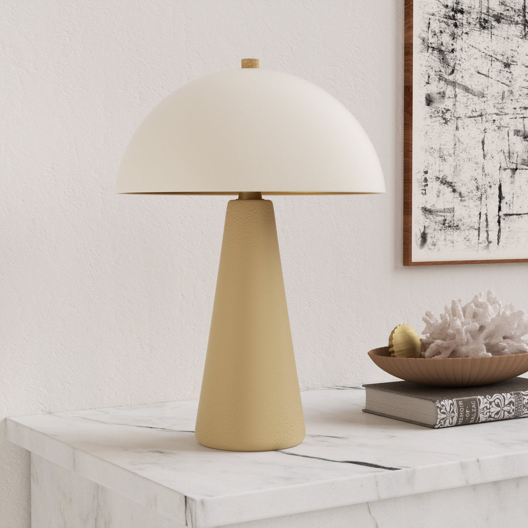 17.8" Modern Ceramic And Metal Table Lamp For Living Room/bedroom