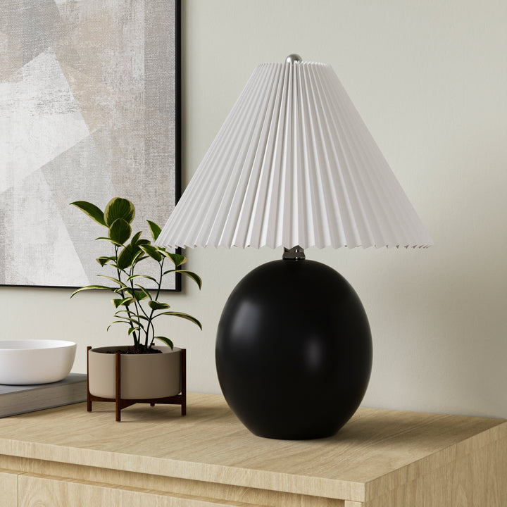 20.5'' Black Ceramic Table Lamp For Living Room/bedroom