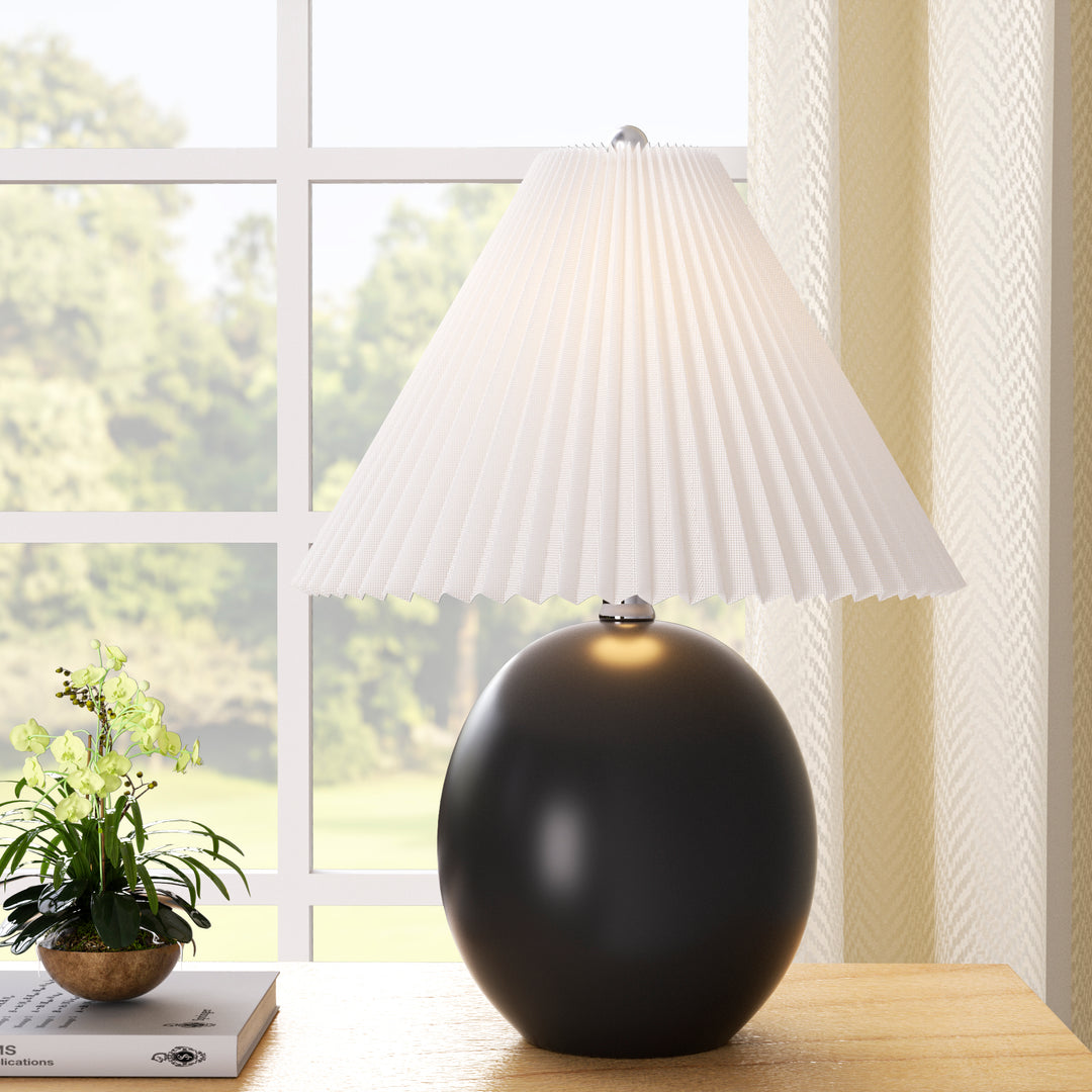 20.5'' Black Ceramic Table Lamp For Living Room/bedroom