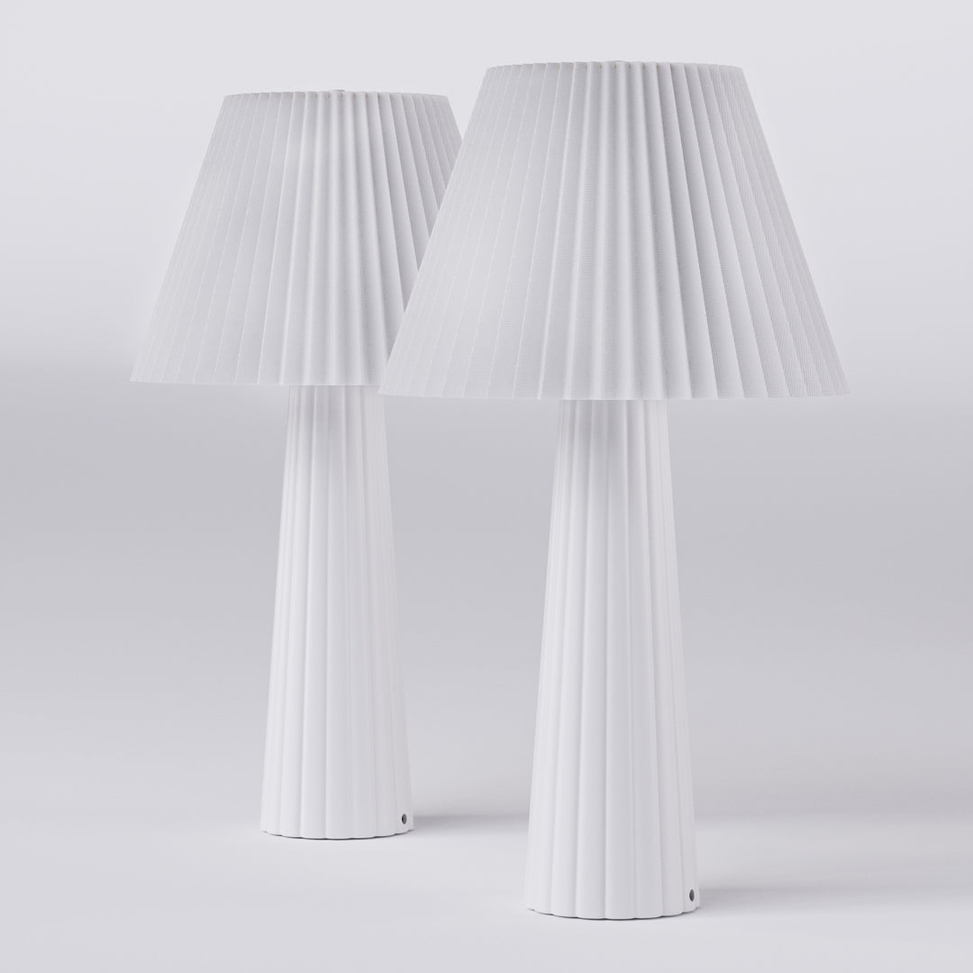 25'' Traditional White Ceramic Table Lamp For Living Room/bedroom (Set of 2)