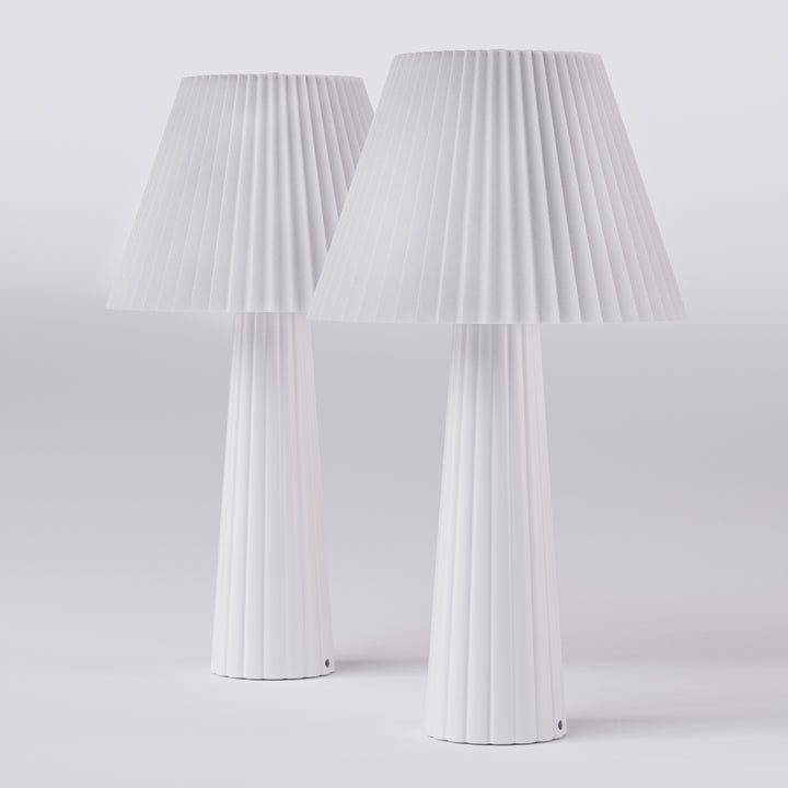 25'' Traditional White Ceramic Table Lamp For Living Room/bedroom (Set of 2)