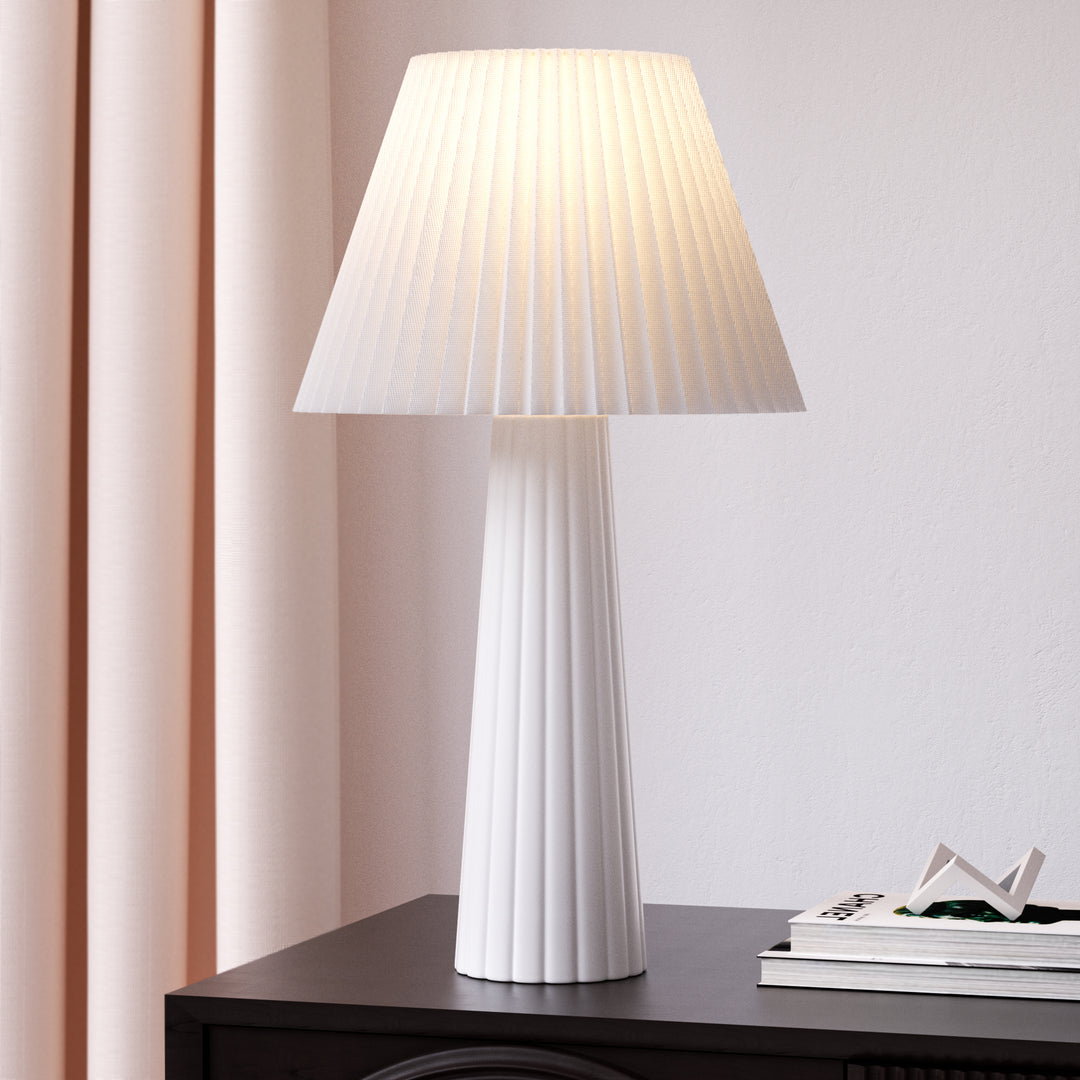 25'' Traditional White Ceramic Table Lamp For Living Room/bedroom (Set of 2)