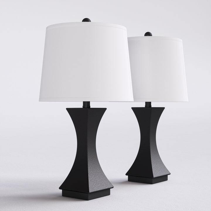 24.5'' Modern Dimmable Resin Table Lamp With USB Port For Living Room/Bedroom #T242