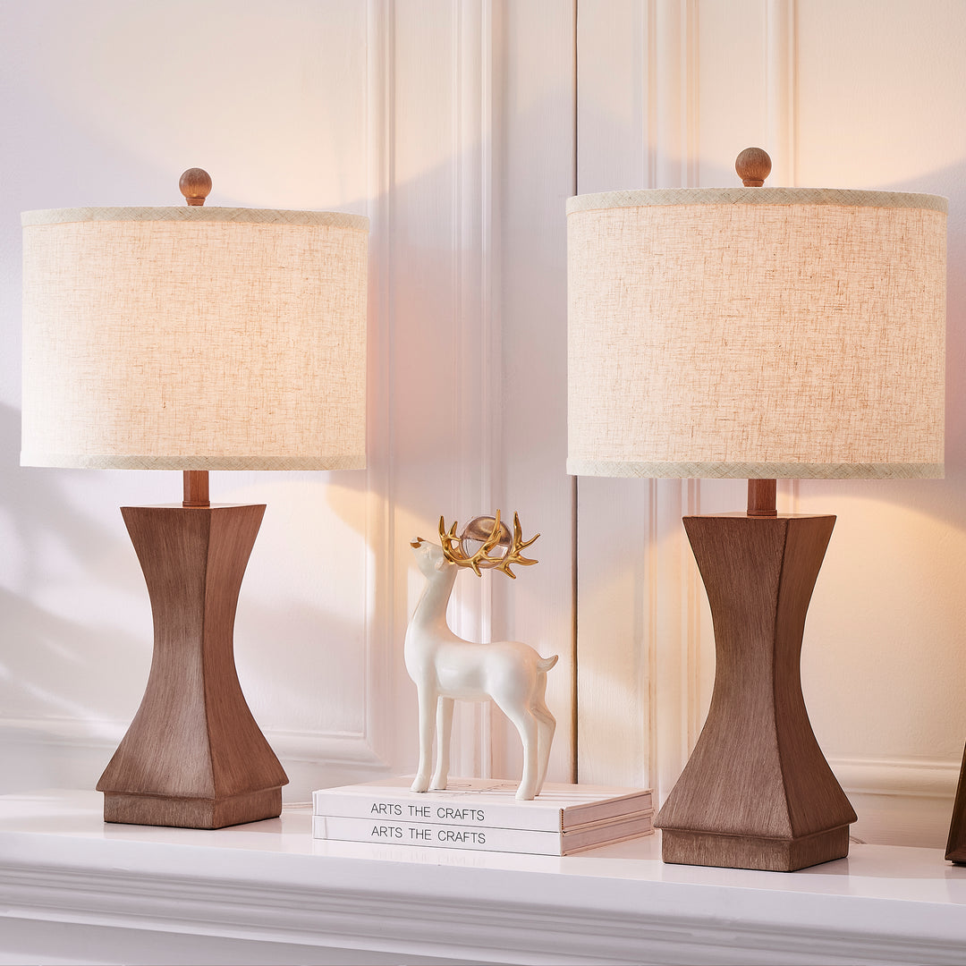 24.5'' Modern Dimmable Resin Table Lamp With USB Port For Living Room/Bedroom #T242