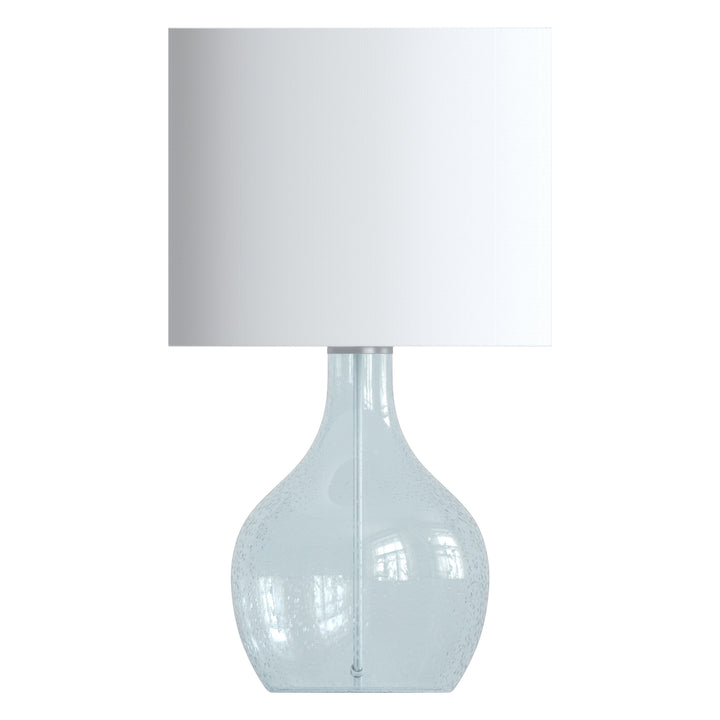 22.38" Glass Modern Table Lamp For Living Room/Bedroom