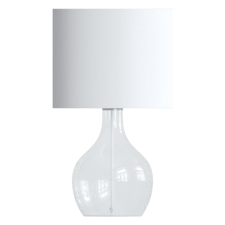 22.38" Glass Modern Table Lamp For Living Room/Bedroom