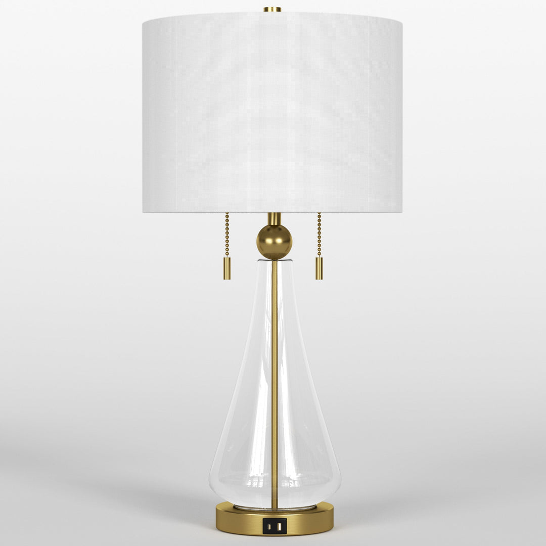 Metal Glass Table Lamp #T272