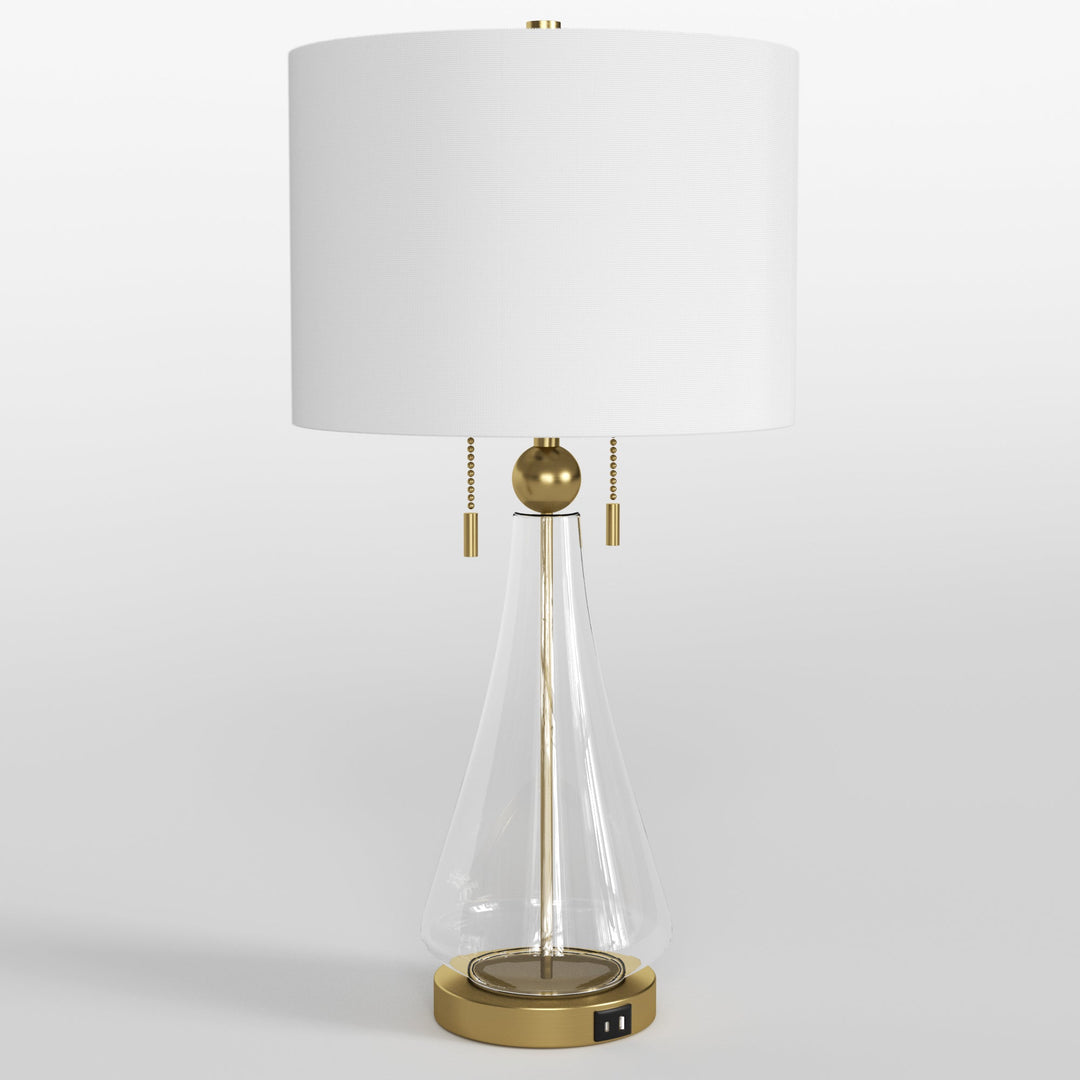 Metal Glass Table Lamp #T272