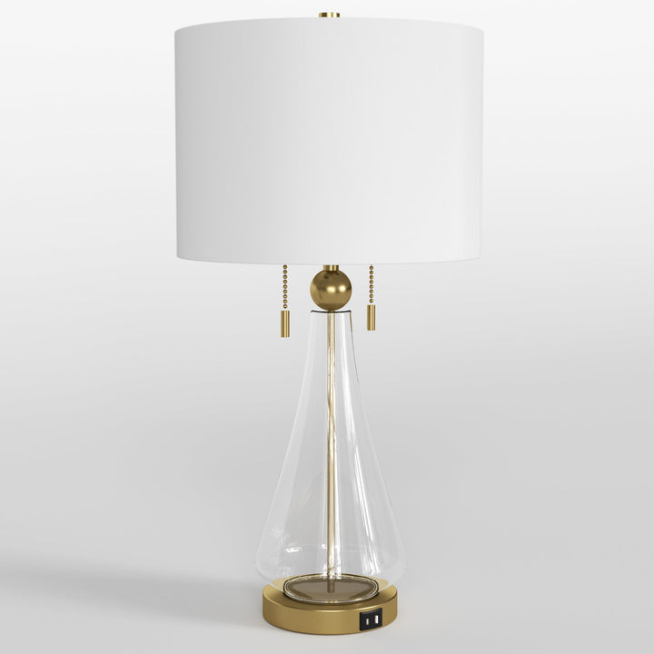 Metal Glass Table Lamp #T272