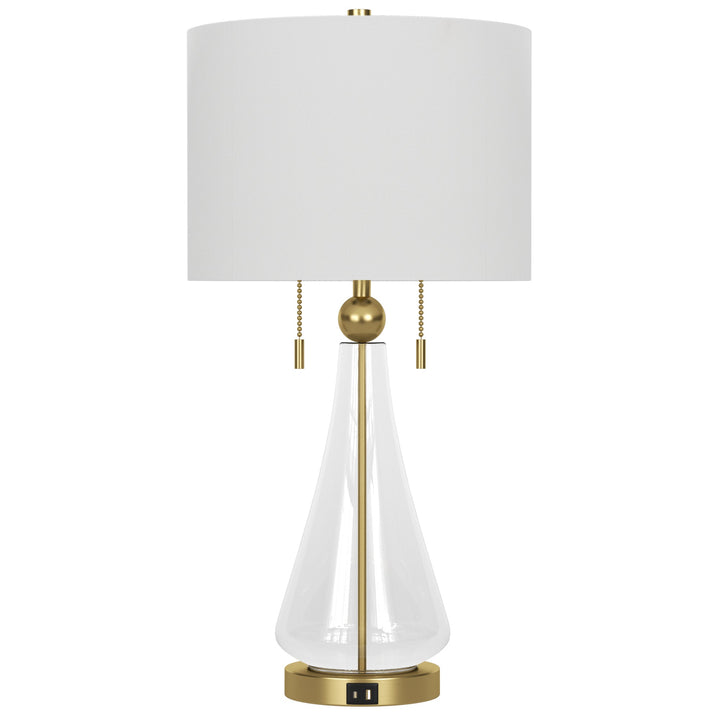 Metal Glass Table Lamp #T272