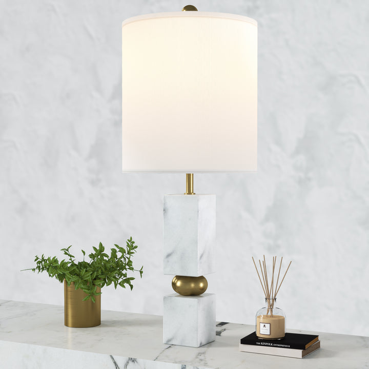 Lustre 25 "Hardware + Marble Desk Lamp #T273