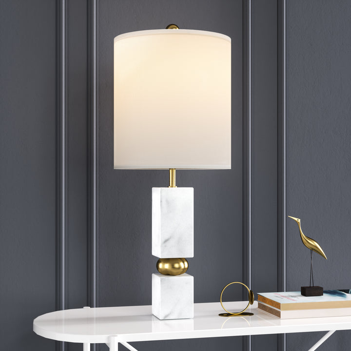 Lustre 25 "Hardware + Marble Desk Lamp #T273