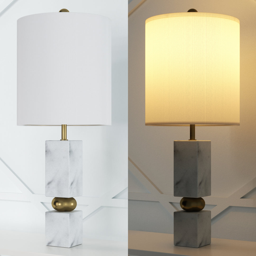 Lustre 25 "Hardware + Marble Desk Lamp #T273