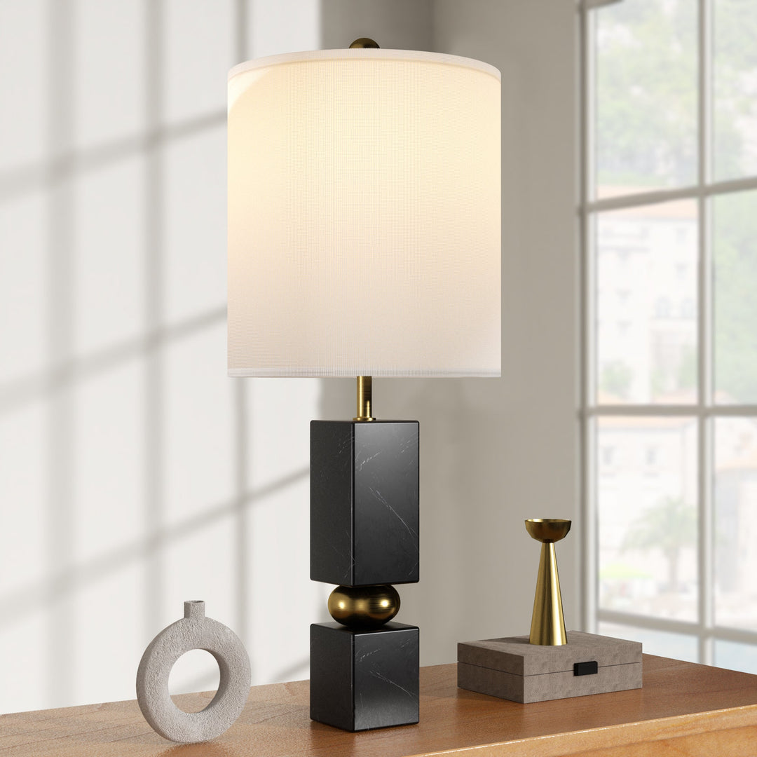 Lustre 25 "Hardware + Marble Desk Lamp #T273