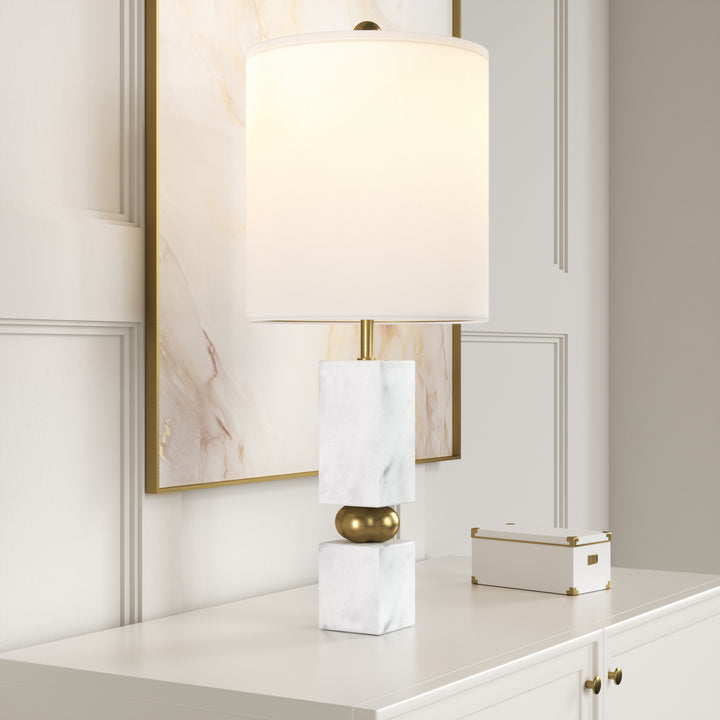 Lustre 25 "Hardware + Marble Desk Lamp #T273
