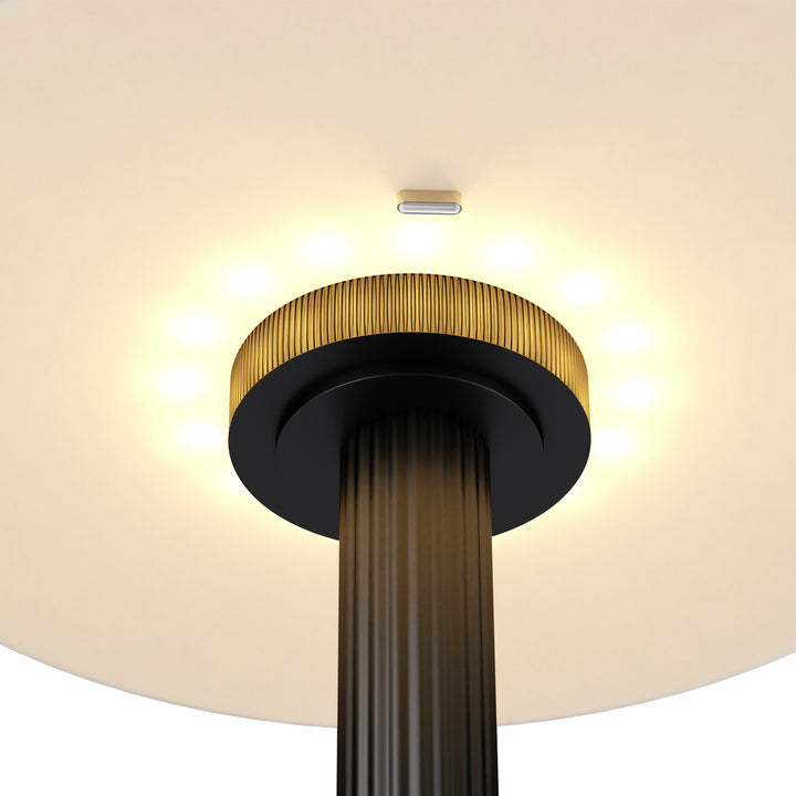 Vista 12" Rechargeable Led Table Lamp With Touch Control, 3-Level Dimming, Type-C Charging For Bedroom, Living Room & Desk #T280