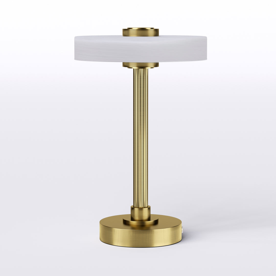 Vista 12" Rechargeable Led Table Lamp With Touch Control, 3-Level Dimming, Type-C Charging For Bedroom, Living Room & Desk #T280