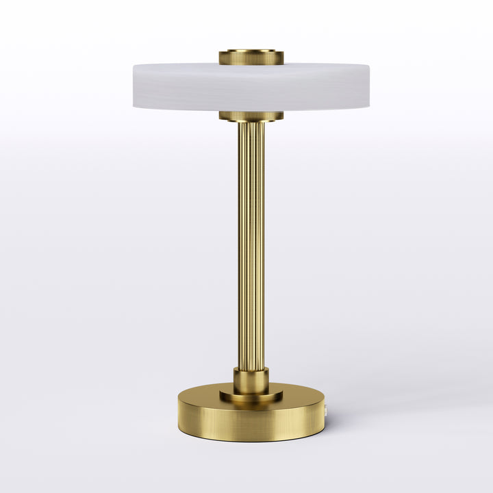 Vista 12" Rechargeable Led Table Lamp With Touch Control, 3-Level Dimming, Type-C Charging For Bedroom, Living Room & Desk #T280