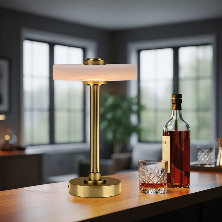 Vista 12" Rechargeable Led Table Lamp With Touch Control, 3-Level Dimming, Type-C Charging For Bedroom, Living Room & Desk #T280