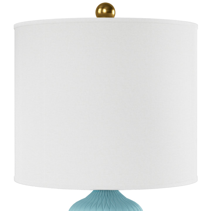 Sculpt 22" Modern Ceramic Table Lamp With Usb And Type-C Charging Polished Gold Base For Bedroom,Nightstand And Living Room (Set of 2) #T284