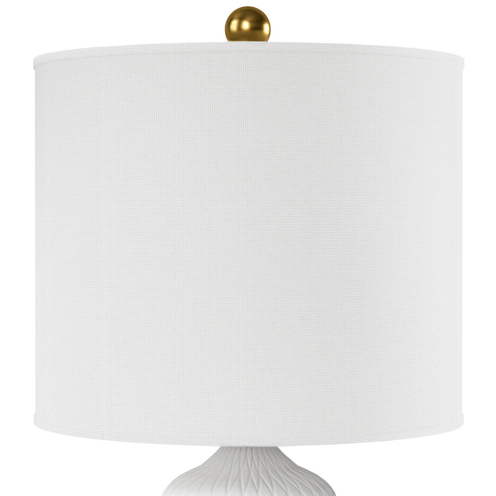 Sculpt 22" Modern Ceramic Table Lamp With Usb And Type-C Charging Polished Gold Base For Bedroom,Nightstand And Living Room (Set of 2) #T284