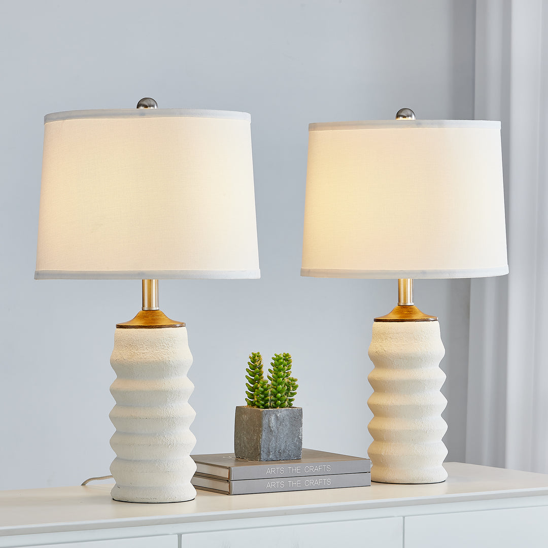 Resin USB Table Lamp (Set of 2) #T187-WH