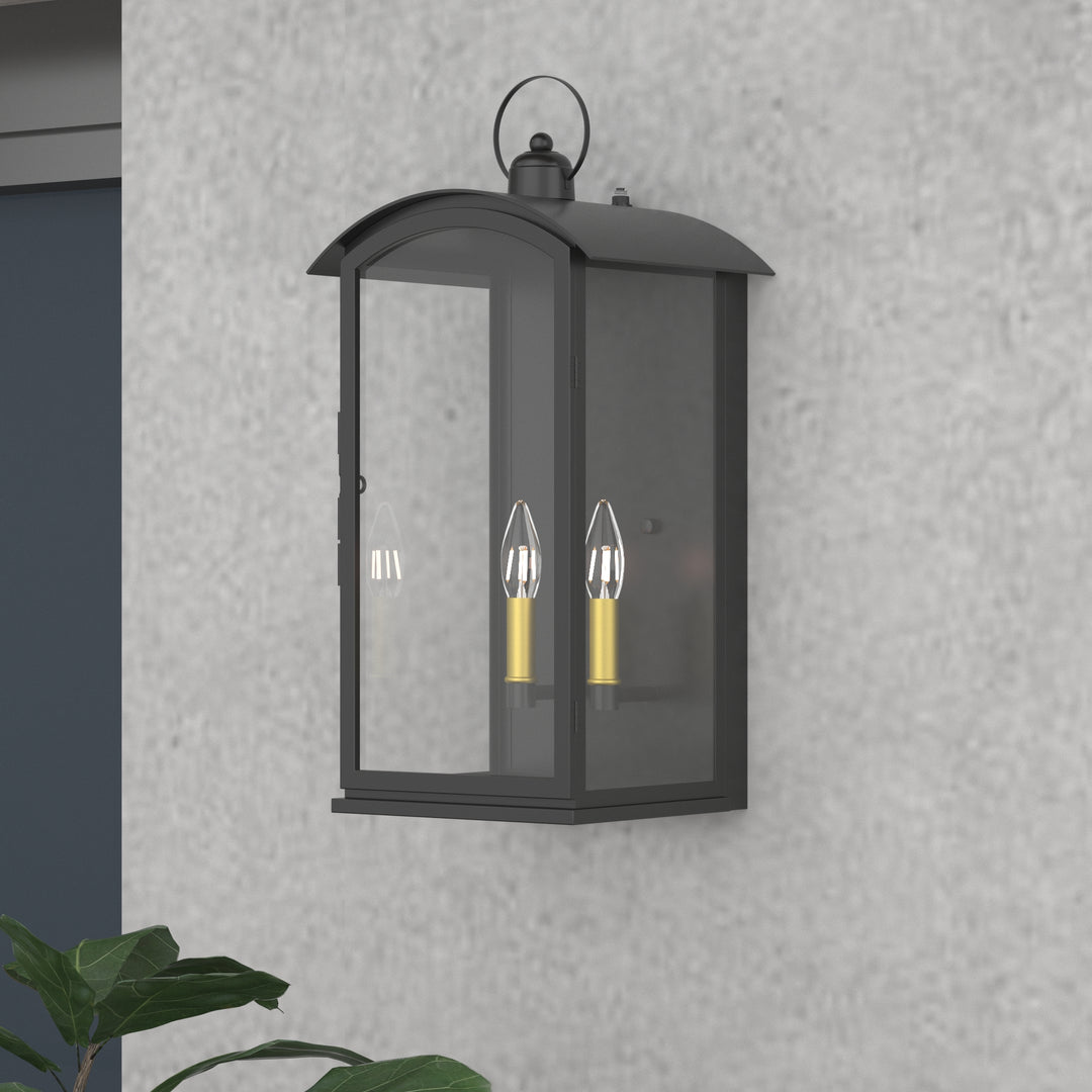 Maxax 2 Light Outdoor Wall Light #7013-2BK