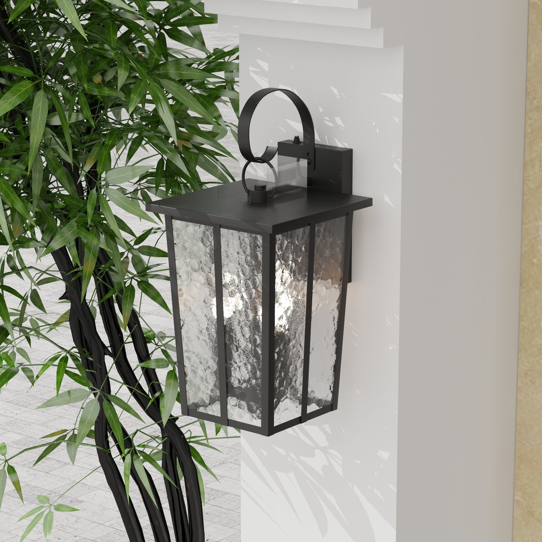 Maxax 3 - Light 18.58'' H Outdoor Wall Lantern Square / Rectangle with Dusk to Dawn #7025