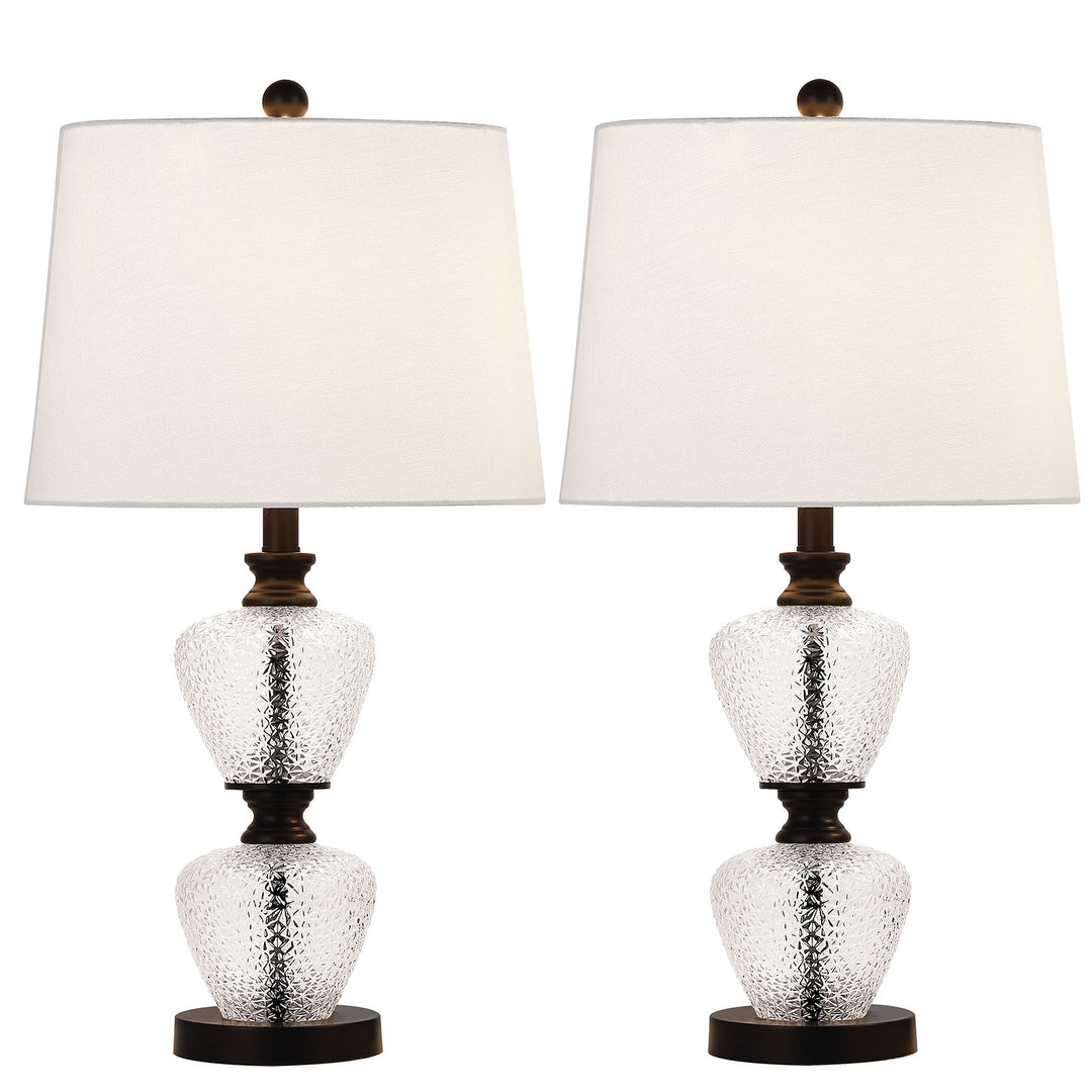 Maxax Modern Glass Table Lamps (Set of 2)