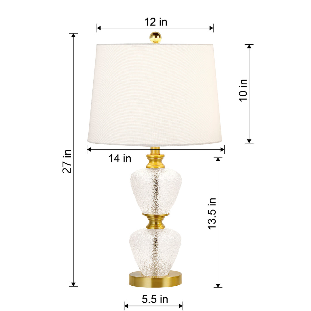 Maxax Modern Glass Table Lamps (Set of 2)