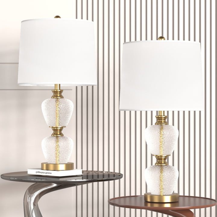 Maxax Modern Glass Table Lamps (Set of 2)