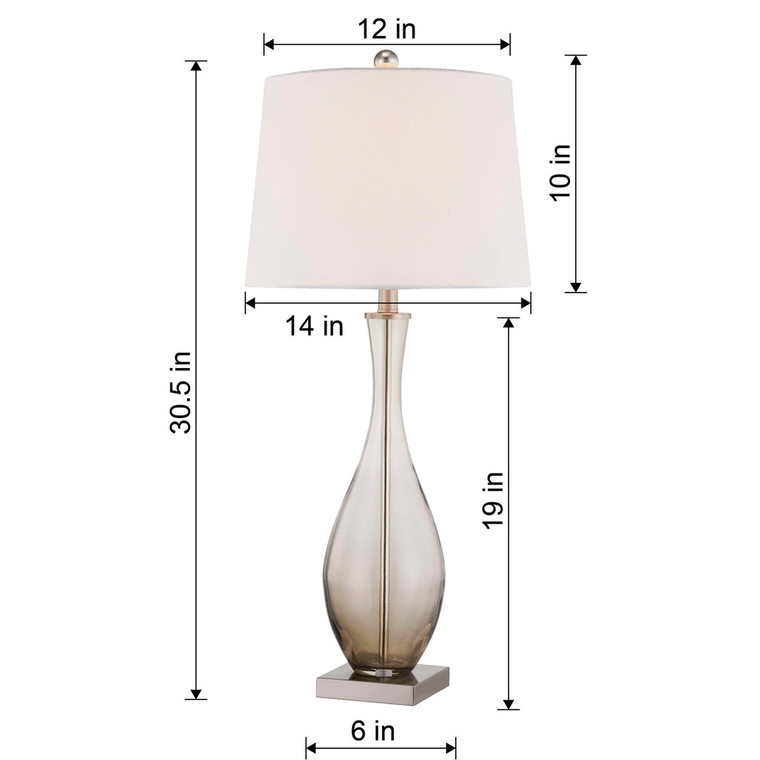 Maxax Table Lamps Set of 2 with USB Glass 31 Inches#T55