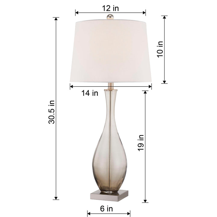 Maxax Table Lamps Set of 2 with USB Glass 31 Inches #T55