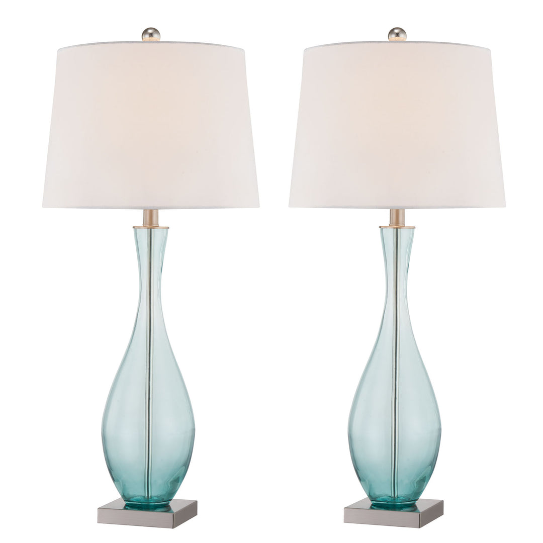 Maxax Table Lamps Set of 2 with USB Glass 31 Inches #T55