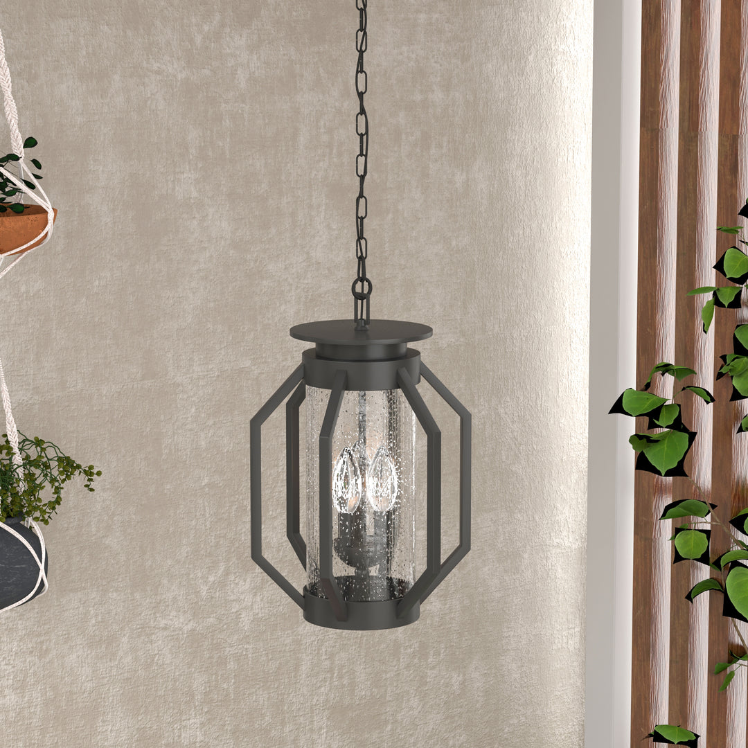 Maxax 3 - Light Outdoor Hanging Lantern #7011-3BK