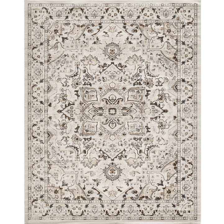 4modernhome Rectangle Izona Performance Blue/Beige/Cream Area Rug #TM5