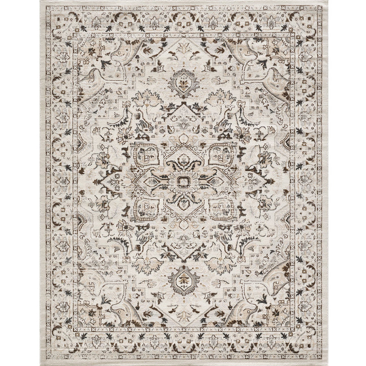 4modernhome Rectangle Izona Performance Blue/Beige/Cream Area Rug #TM5