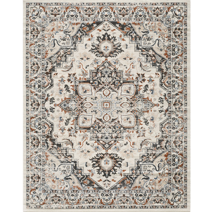 Kirsteni Performance Red/Gray/Cream Area Rug #TM602