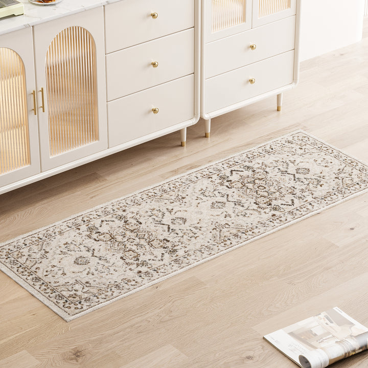 Losh Performance Brown/Beige/Cream Area Rug #TM701