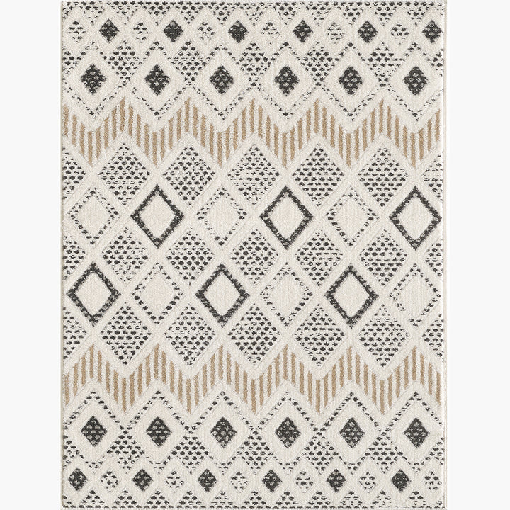 4modernhome Machine Woven Polypropylene Area Rug in Multicolor#TM2