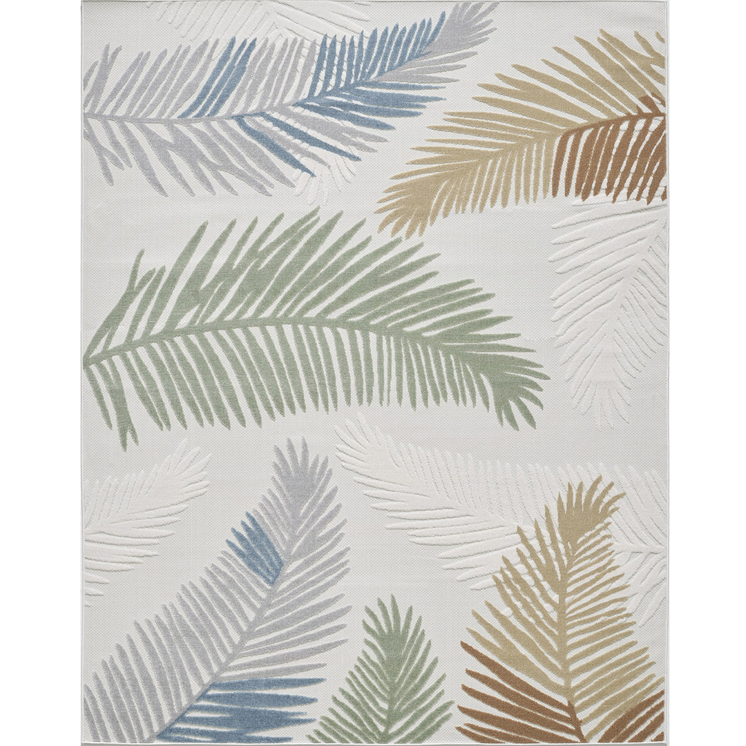 Elegant Palm Fronds Indoor/Outdoor Rug – Durable and Stylish Design #TO5001